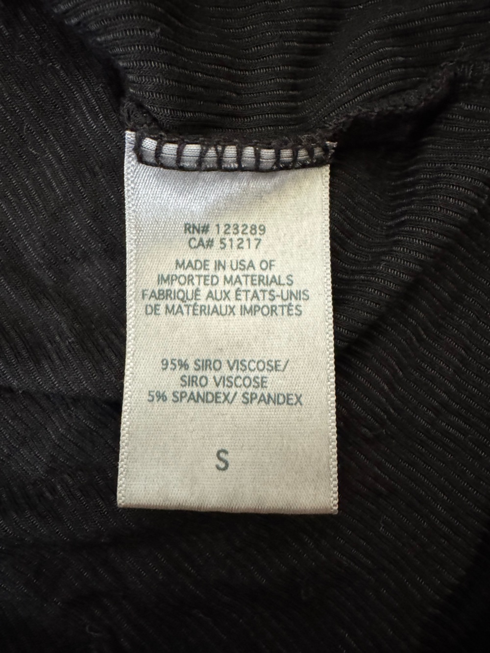 Michael Lauren Laney Off the Shoulder Black Ribbed Top Small Ribbed Stretchy - Picture 10 of 12